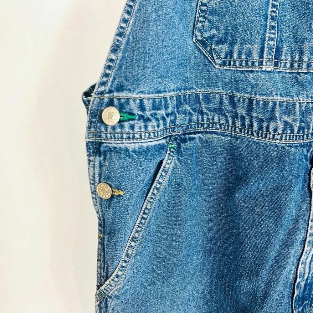 Vintage Tommy Hilfiger Denim Overalls, Retro Hip Hop Fashion, Size Medium 1990’s - Picture 5 of 6